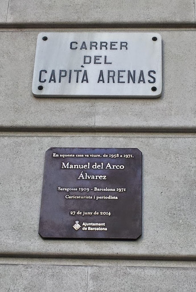 Una placa recuerda en Barcelona a Manuel del Arco Alvarez