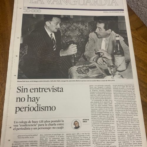 La Vanguardia 50.000 ejemplares – Recuerdo – homenaje a Manuel del arco