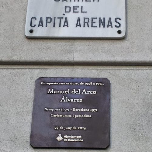 Una placa recuerda en Barcelona a Manuel del Arco Alvarez